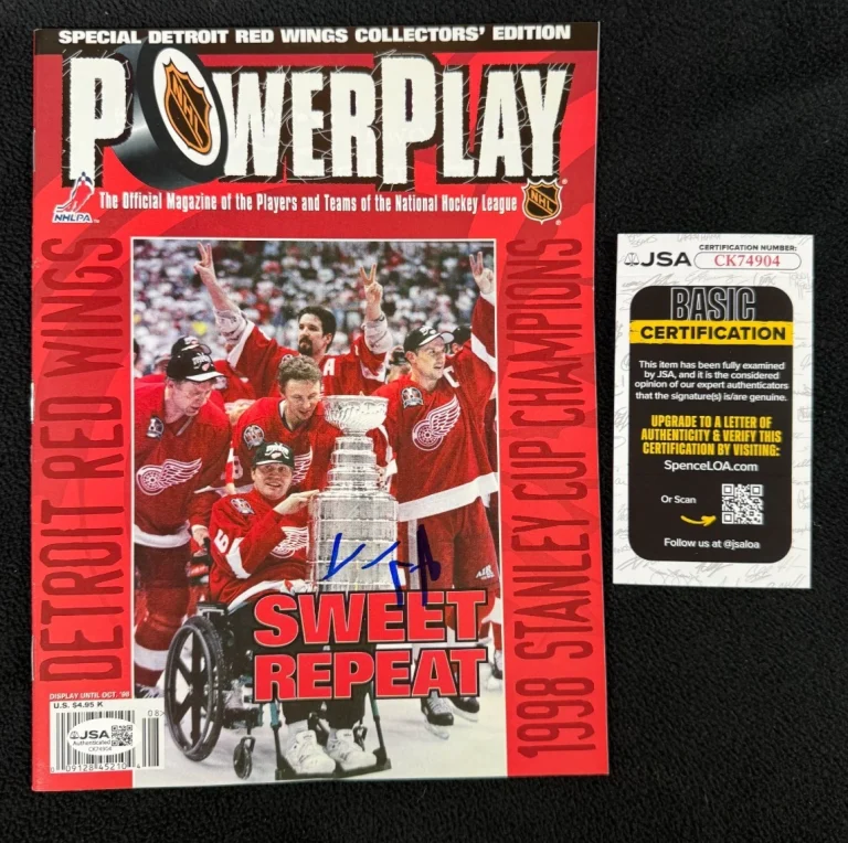Vladimir Konstantinov Signed Detroit Red Wings 