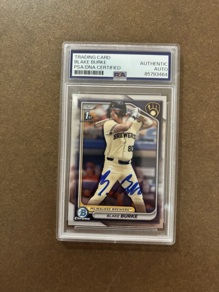 2024 Bowman Draft Blake Burke 1st Bowman Auto PSA Authentic Milwaukee Brewers