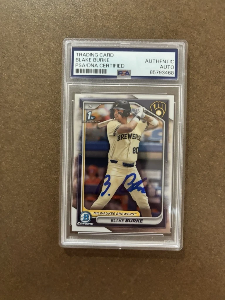 2024 Bowman Draft Blake Burke 1st Bowman Auto PSA Authentic Milwaukee Brewers
