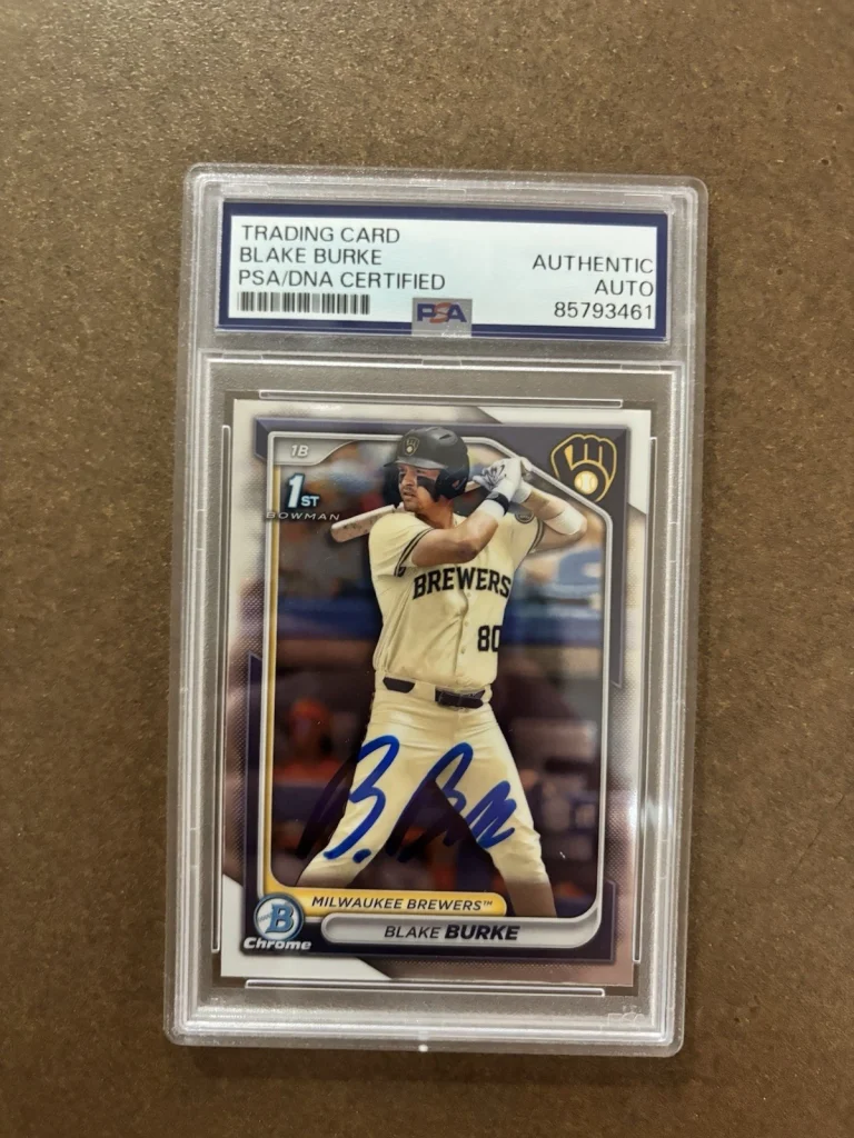 2024 Bowman Draft Blake Burke 1st Bowman Auto PSA Authentic Milwaukee Brewers