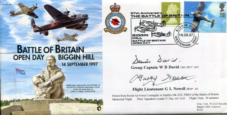 Group Capta W. D. David G. L. Nowell Battle Of Britain WWII War Signed Autograph