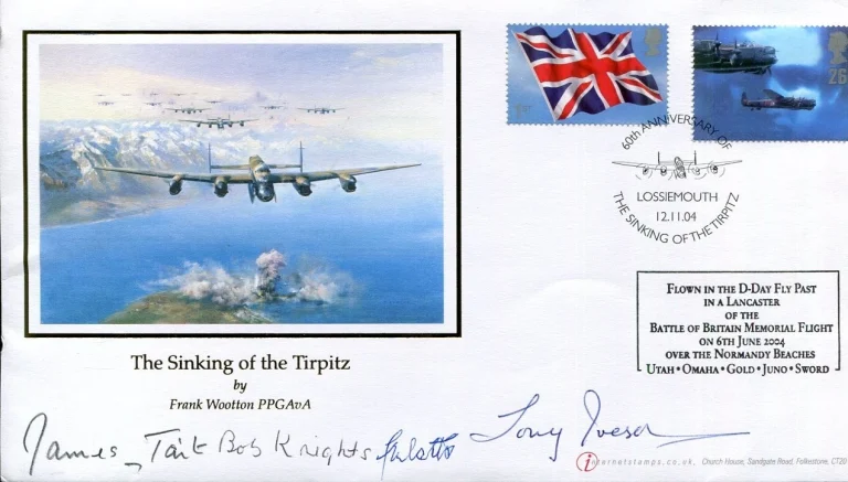 James Brian Tait Tony Iveson Robert Knights FHA Watts WWII War Signed Autograph