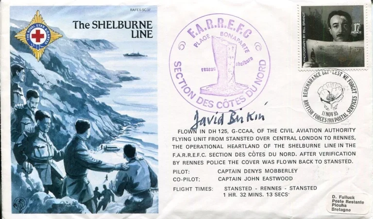 David Birkin Royal Navy Officer Shelburne Line WWII War Signed Autograph