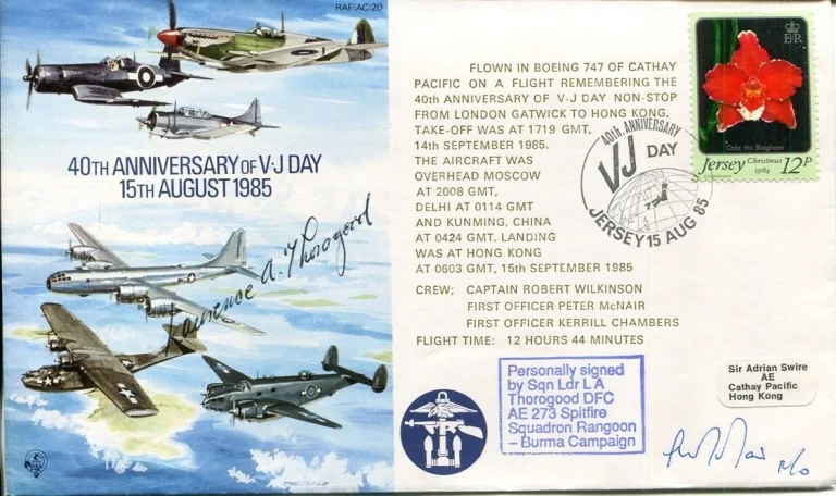 Squadron Leader L. A. Thorogood RAF Battle Of Britain WWII War Signed Autograph
