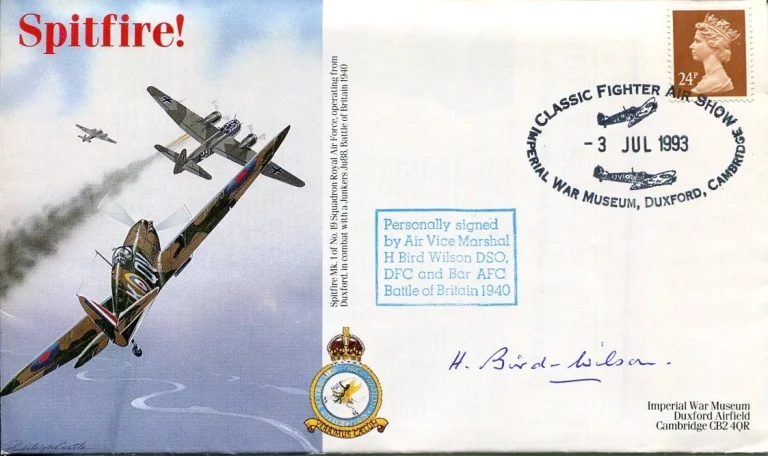 Air Vice Marshal Harold Bird-Wilson Battle Of Britain WWII War Signed Autograph