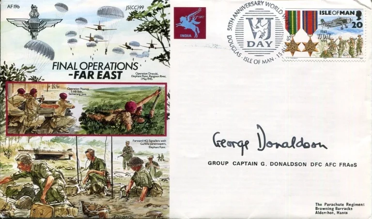 Group Captain George Donaldson Final Operatio Far East WWII War Signed Autograph