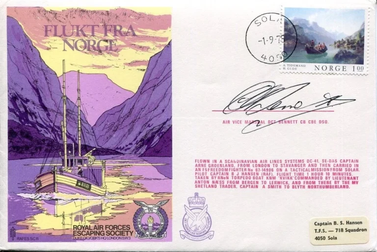 Air Vice Marshal Don Bennett RAF WWII War Pathfinder Force Signed Autograph
