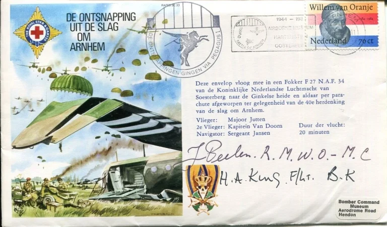 Jan Peelen Fl Lt Henry A King Operation Market Garden WWII War Signed Autograph