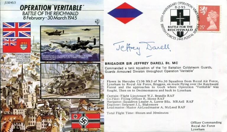 Brigadier Jeffrey Darell Operation Veritable Reichwald WWII War Signed Autograph