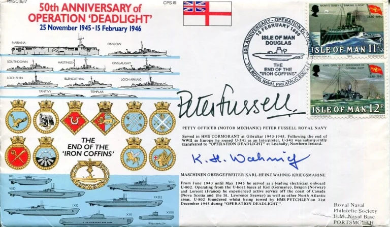 Peter Fussell Karl-Heinz Wahnig Operation Deadlight WWII War Signed Autograph