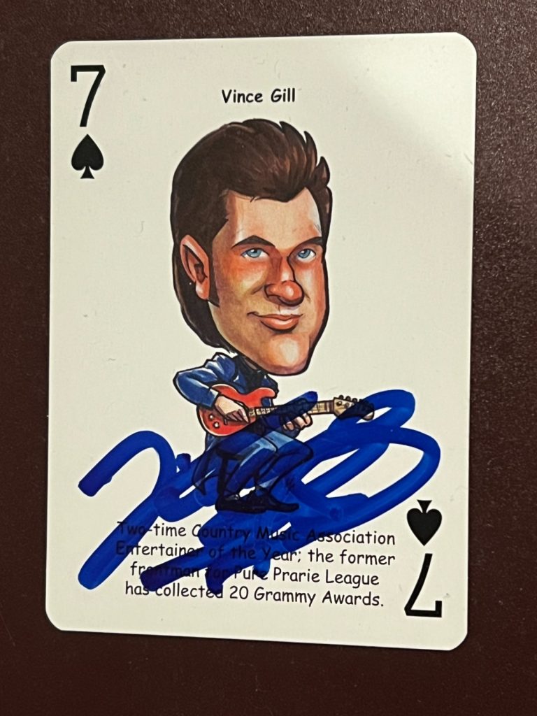 SIGNED CARD AUTO COUNTRY MUSIC SINGER VINCE GILL