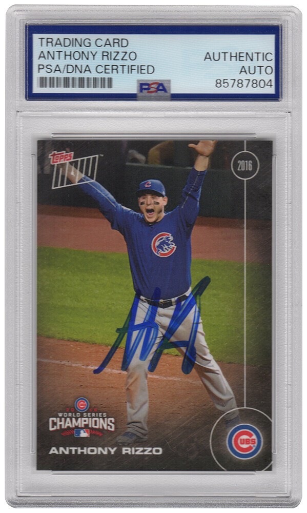 Anthony Rizzo Signed 2016 Topps Now Cubs World Series Card #652-A - (PSA/DNA)