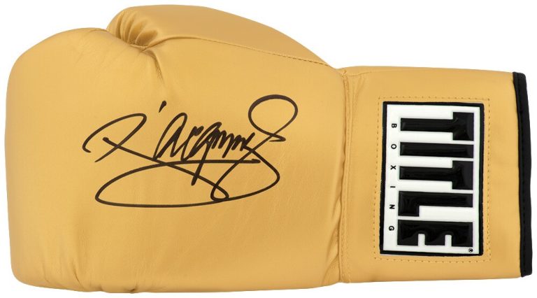 Manny Pacquiao Signed Title Gold Boxing  - (SCHWARTZ SPORTS COA)