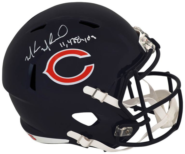 Muhsin Muhammad Signed Bears Riddell F/S Replica Helmet w/11,438 Yards -(SS COA)