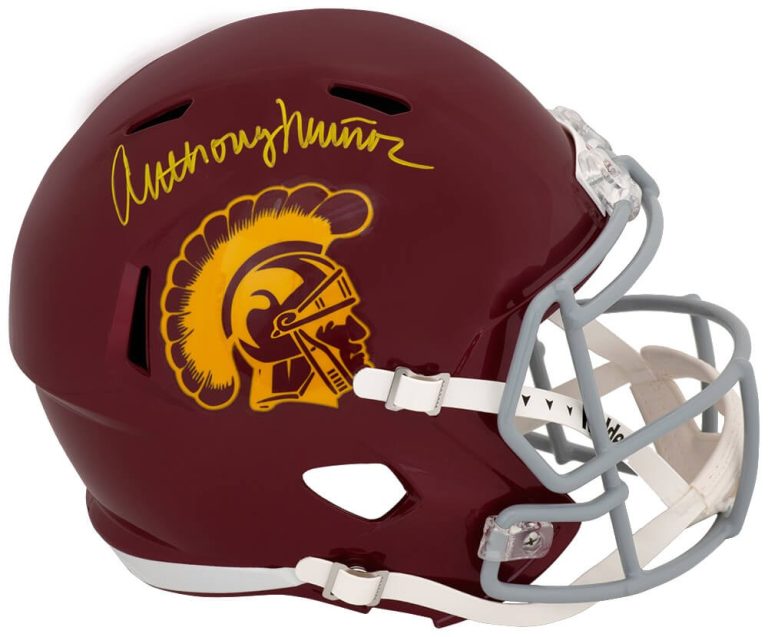 Anthony Munoz Signed USC Riddell Full Size Speed Replica Helmet - (SCHWARTZ COA)