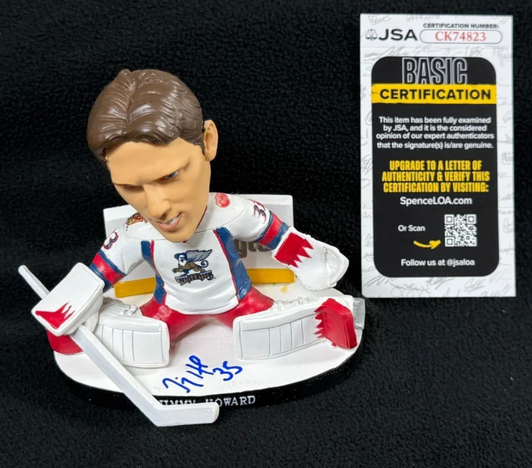 Jimmy Howard Signed Red Wings Grand Rapids Griffins Bobblehead Figure JSA COA