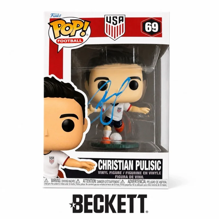 Christian Pulisic Signed Funko Pop 69 USA Soccer Beckett Authentic Autograph