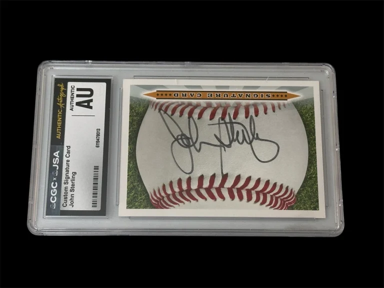 John Sterling NY Yankees Play By Play Announcer Signed Autograph CGC JSA Slab