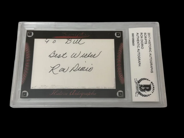 Ron Diorio Philadelphia Phillies 2017 HA Scripts Signed Autograph BAS Beckett