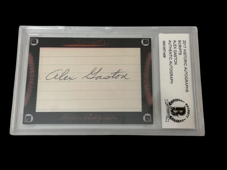 Alex Gaston Boston Red Sox NY Giant 2017 HA Scripts Signed Autograph BAS Beckett