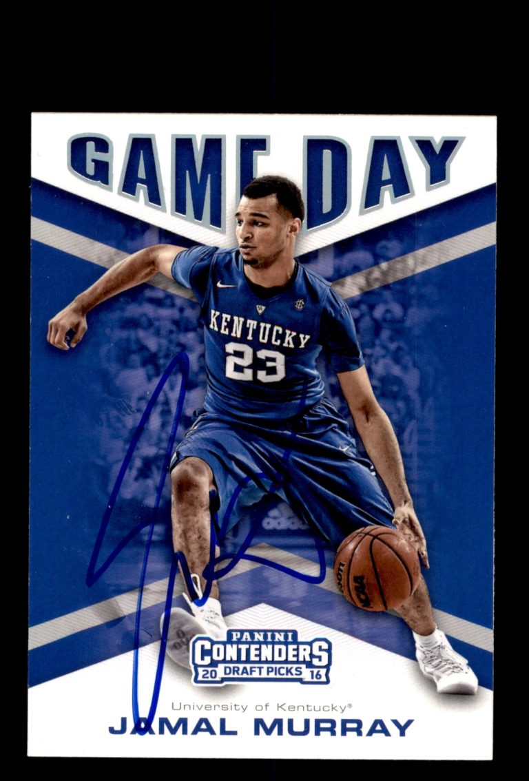 Signed Basketball Card Auto Jamal Murray 2016 Panini Contenders Draft Picks #3