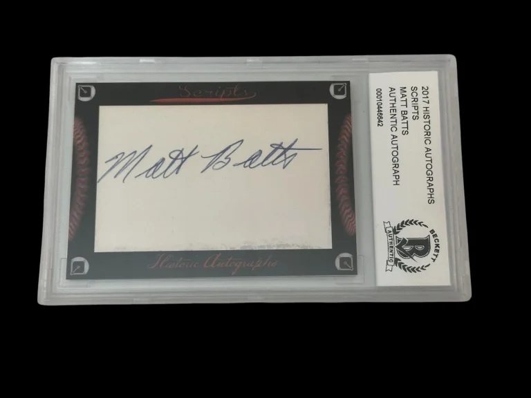 Matt Batts Boston Red Sox Detroit Tigers 2017 HA Scripts Signed Autograph BAS