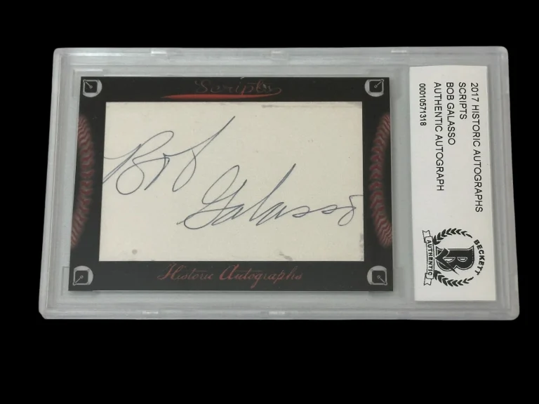 Bob Galasso Seattle Mariners Milwau Brewers 2017 HA Scripts Signed Autograph BAS