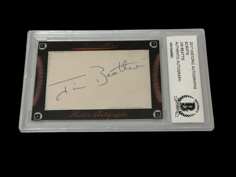 Jim Beattie New York Yankees World Series 2017 HA Scripts Signed Autograph BAS