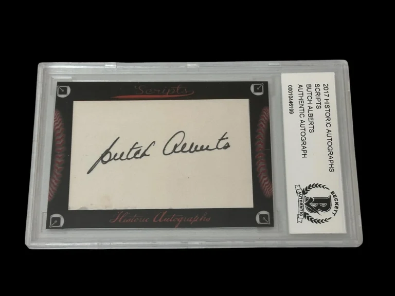 Butch Alberts Toronto Blue Jays 2017 HA Scripts Signed Autograph BAS Beckett