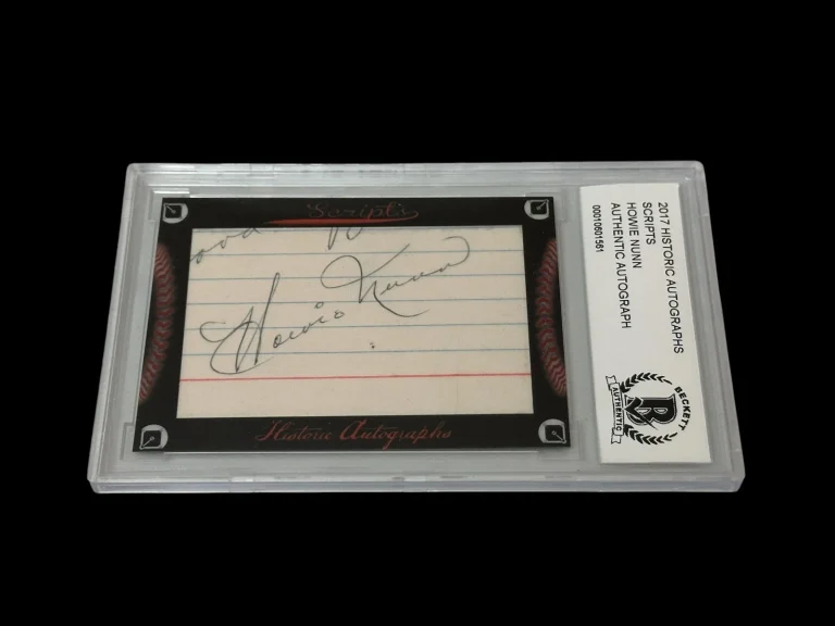 Howie Nunn St. Louis Cardinals Cincinn Reds 2017 HA Scripts Signed Autograph BAS