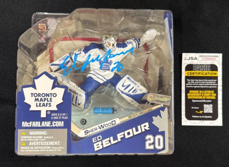 Ed Belfour Signed Toronto Maple Leafs McFarlane Action Figure JSA COA