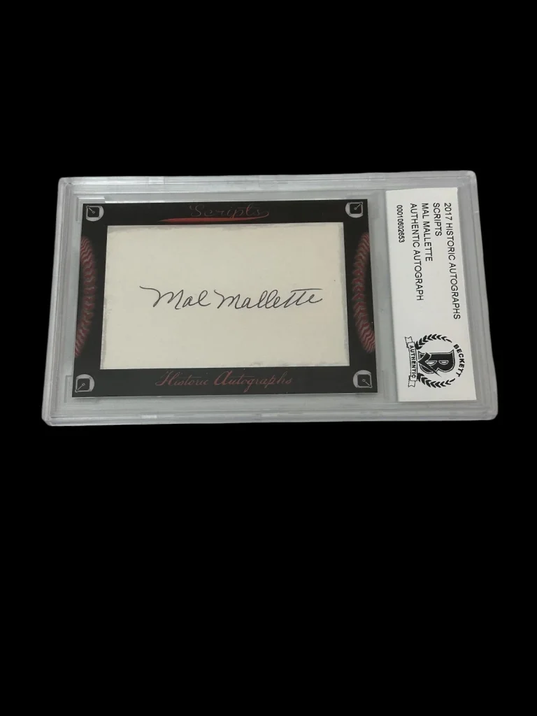 Mal Mallette Brooklyn Dodgers 1950 2017 HA Scripts Signed Autograph BAS Beckett
