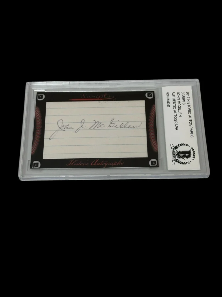 John McGillen Philadelphia Athletics A's 2017 HA Scripts Signed Autograph BAS