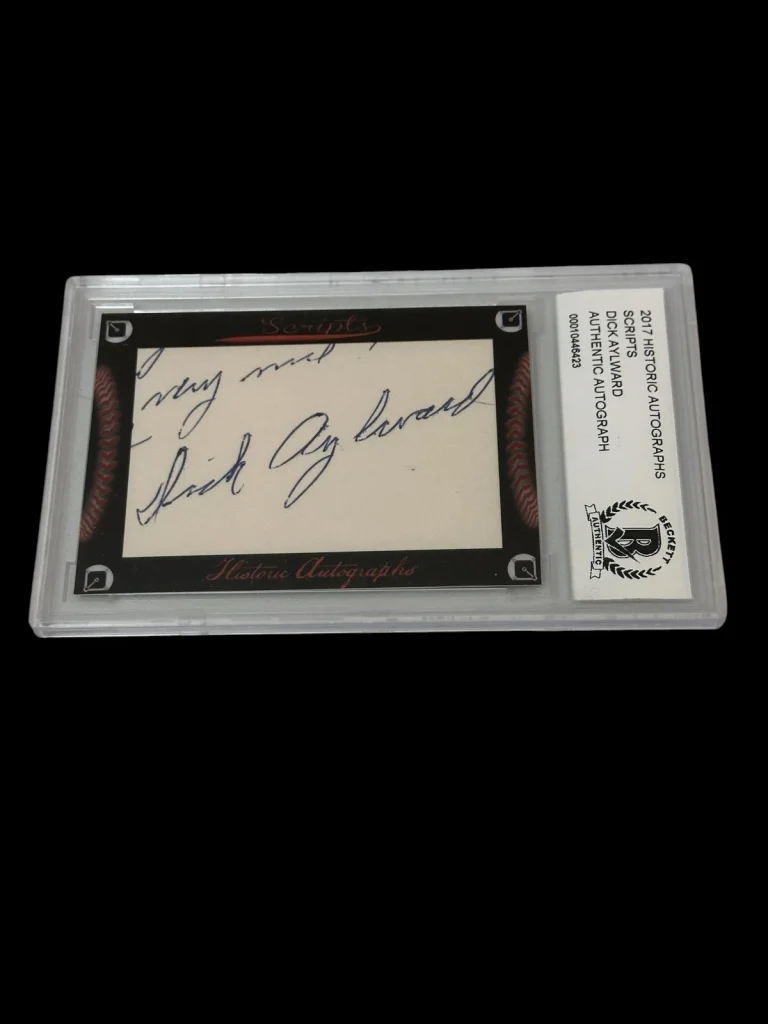 Dick Aylward Cleveland Indians 2017 HA Scripts Signed Autograph BAS Beckett