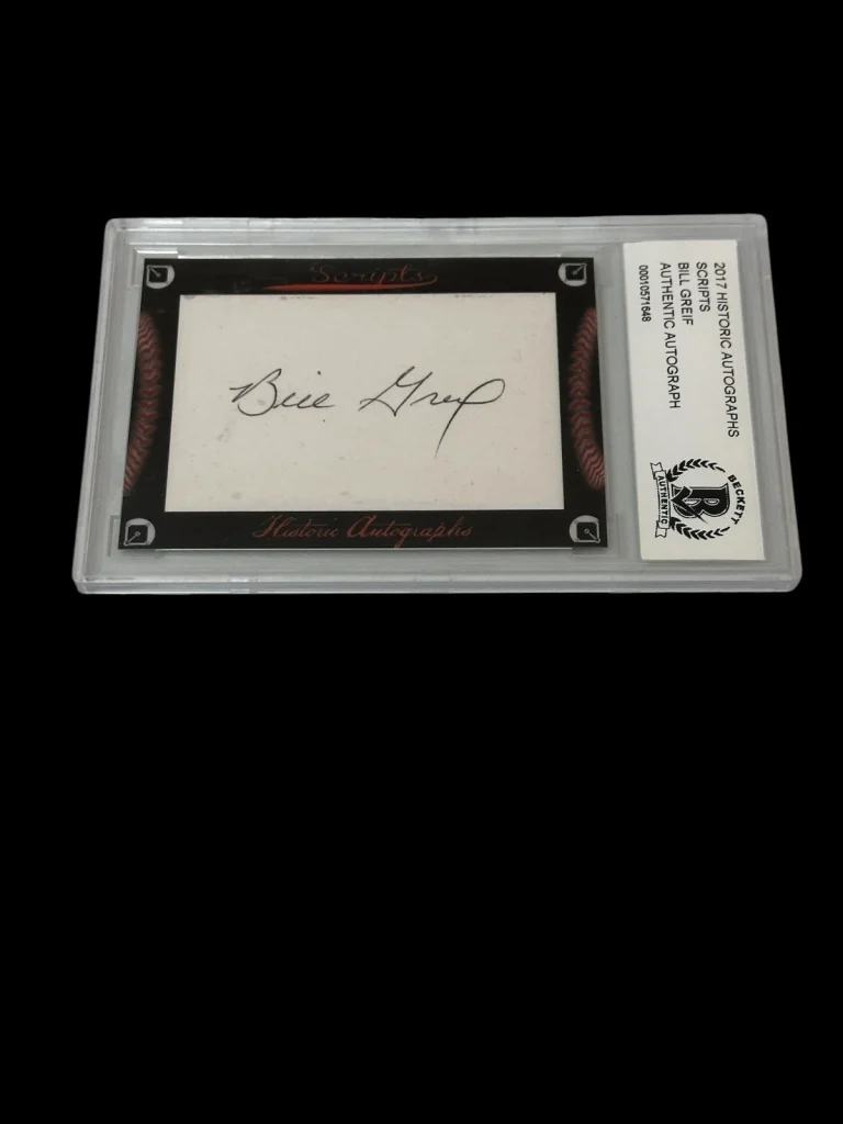 Bill Greif San Diego Padres Huston Astros 2017 HA Scripts Signed Autograph BAS
