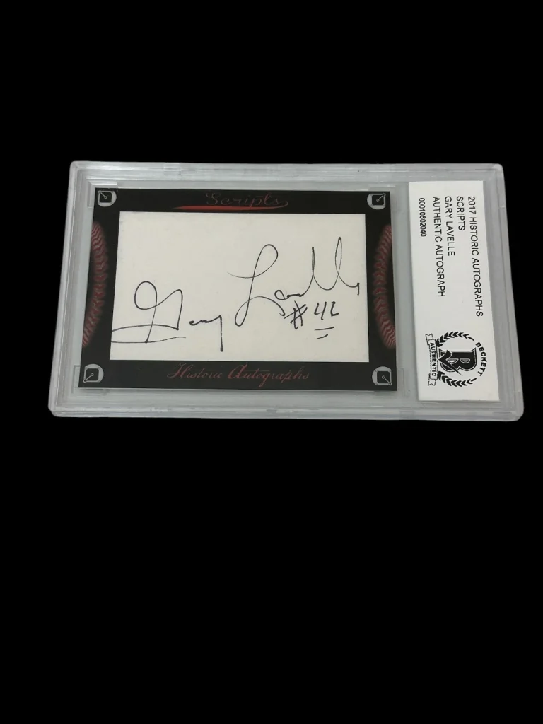 Gary Lavelle San Francisco Giants 2017 HA Scripts Signed Autograph BAS Beckett