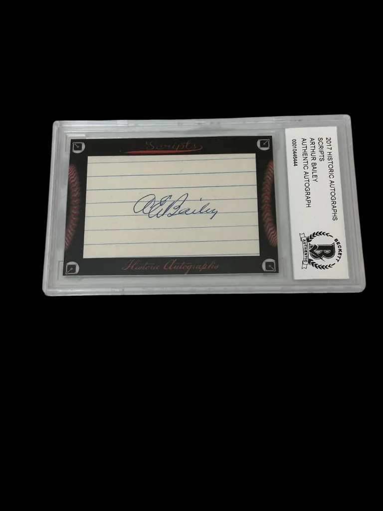 Gene Bailey Boston Red Sox Braves 2017 HA Scripts Signed Autograph BAS Beckett