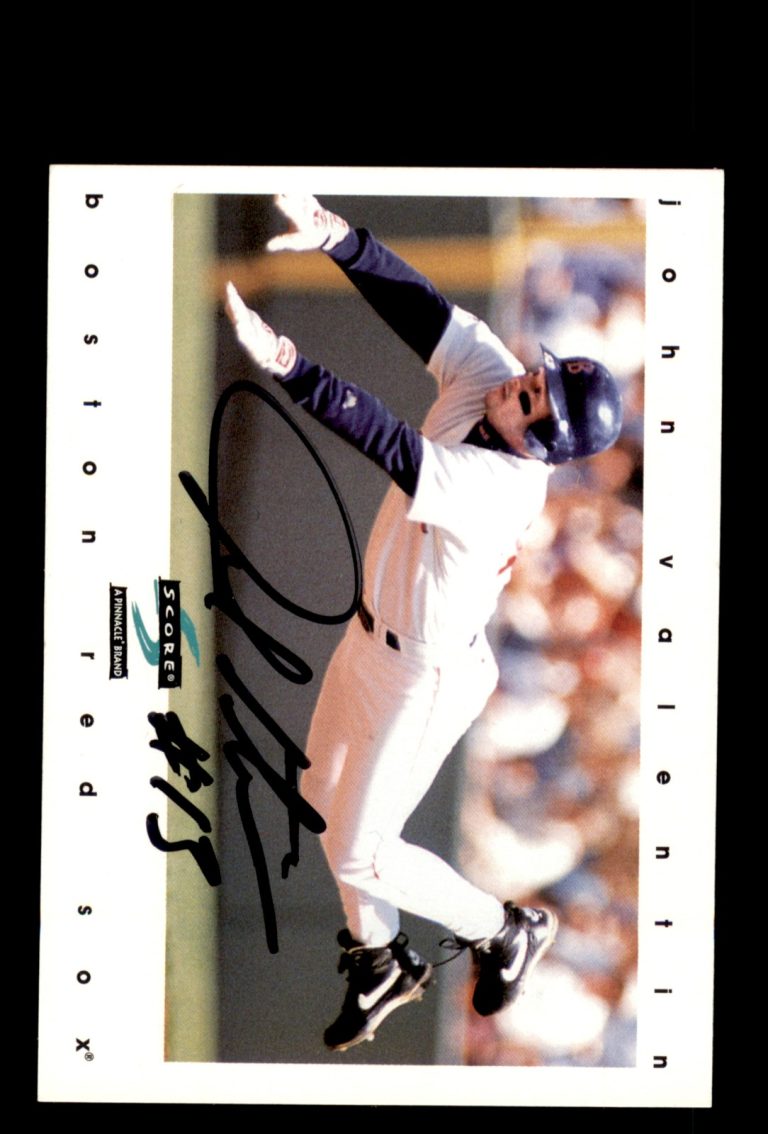 Signed Baseball Card Auto John Valentin 1997 Score #101 Boston Red Sox