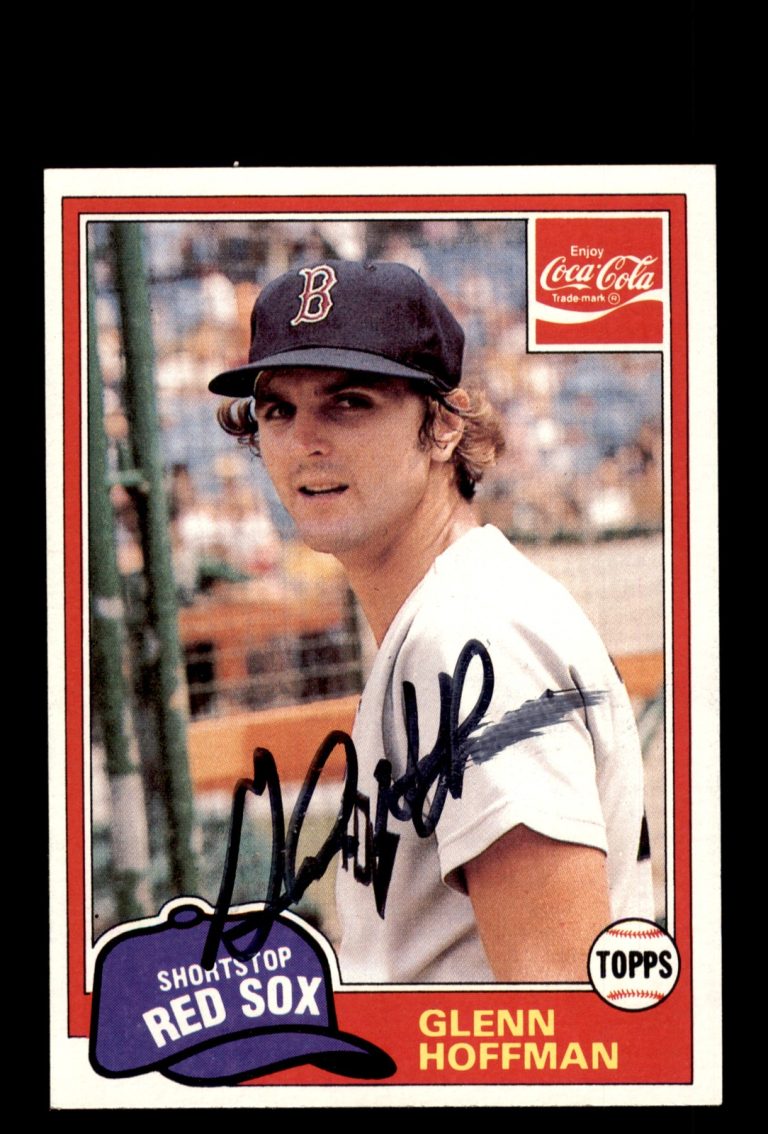Signed Baseball Card Auto Glenn Hoffman 1981 Topps Coca-Cola Boston Red Sox #5