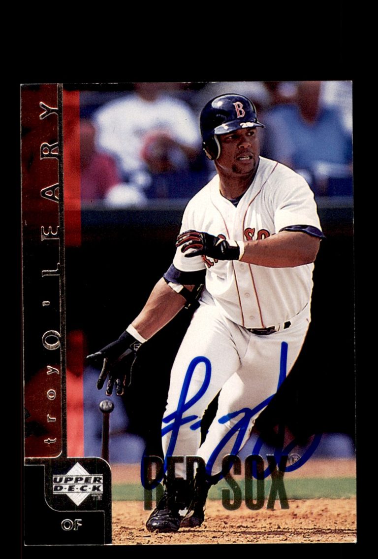 Signed Baseball Card Auto Troy O'Leary 1998 Upper Deck #47 Boston Red Sox