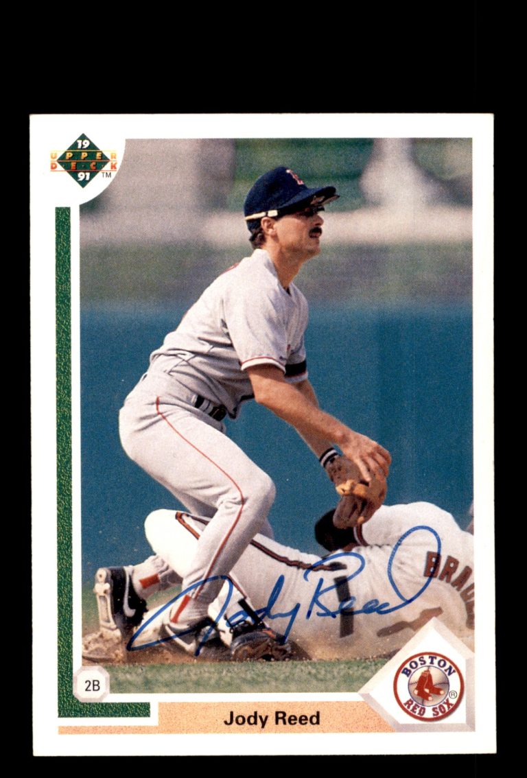 Signed Baseball Card Auto Jody Reed 1991 Upper Deck #184 Boston Red Sox