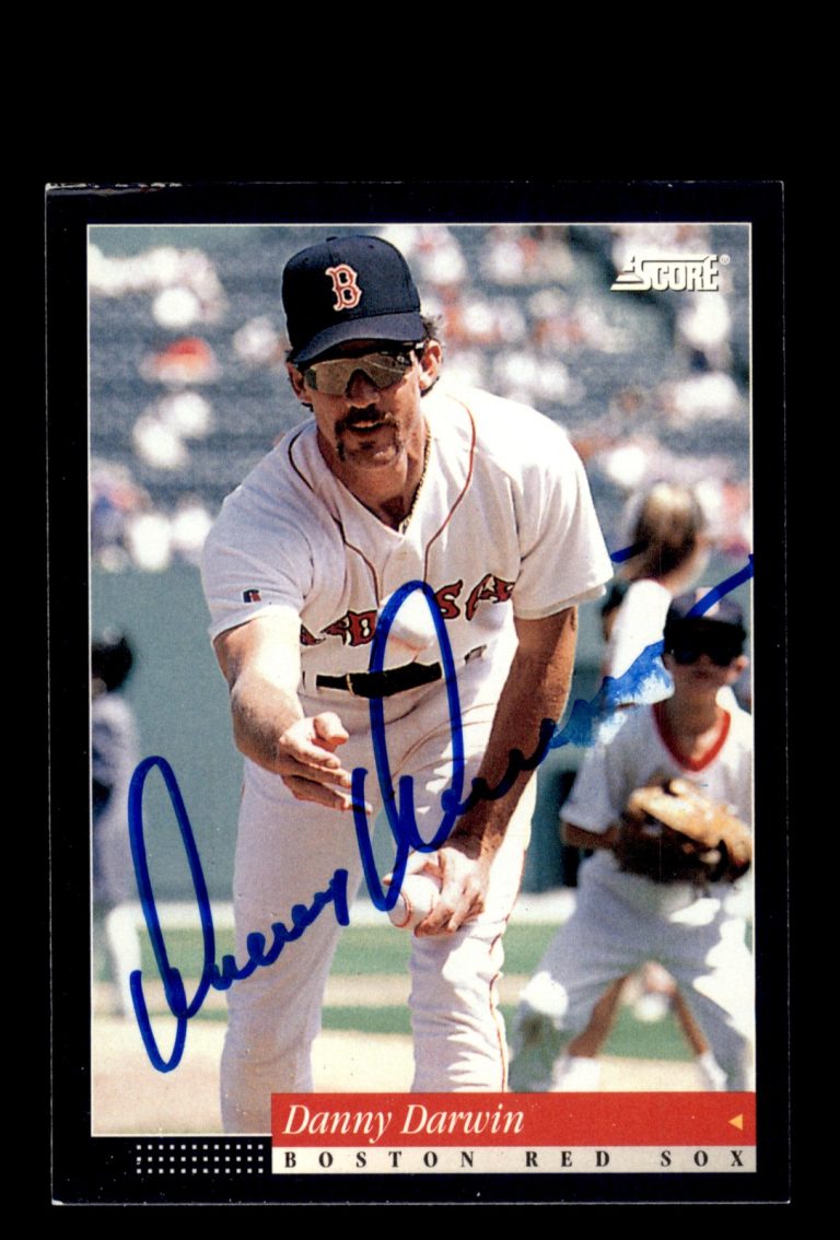 Signed Baseball Card Auto Danny Darwin 1994 Score #192 Boston Red Sox