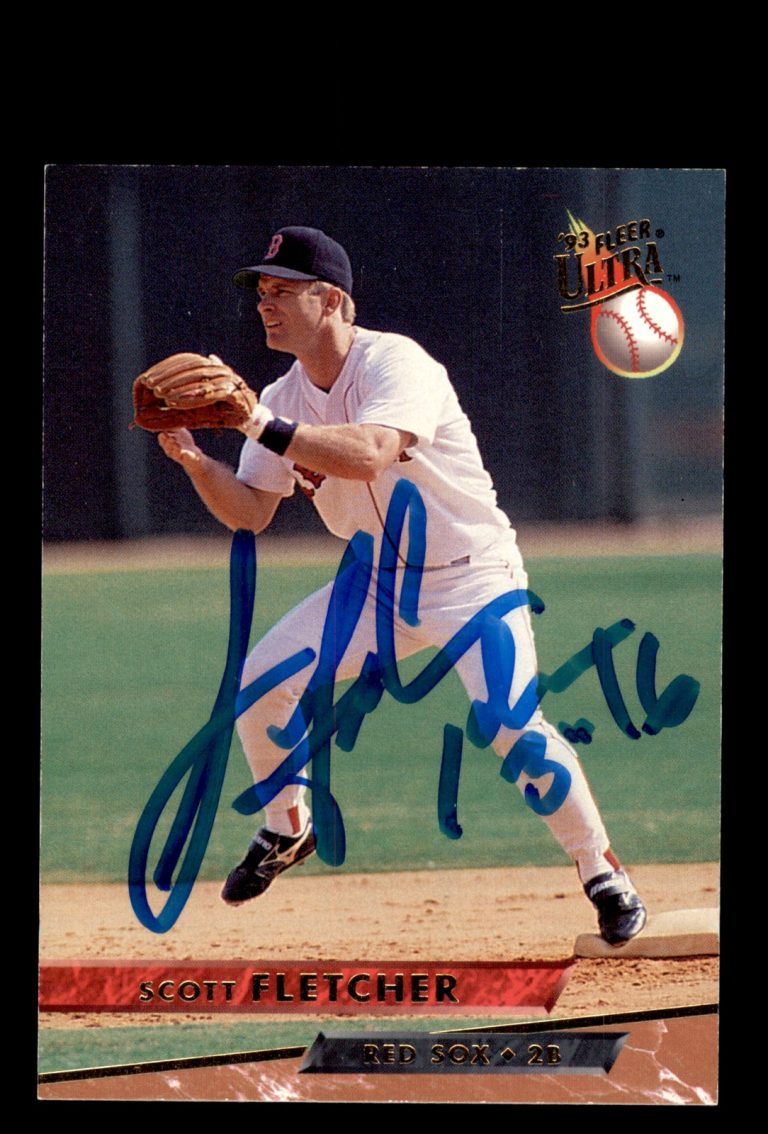 Signed Baseball Card Auto Scott Fletcher 1993 Ultra #510 Boston Red Sox