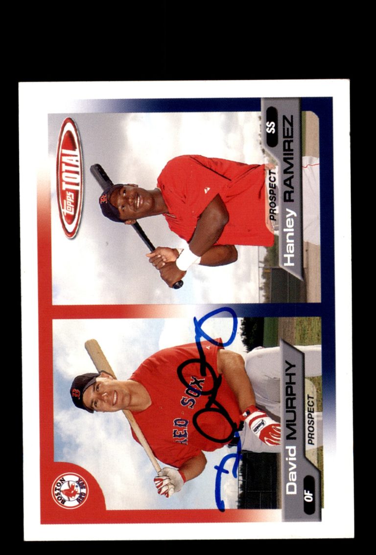 Signed Baseball Card Auto David Murphy 2005 Topps Total #701 Red Sox