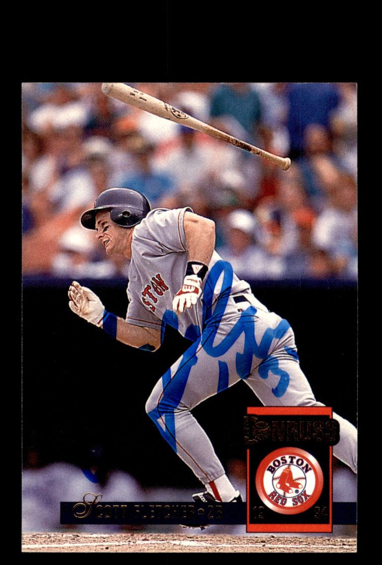 Signed Baseball Card Auto Scott Fletcher 1994 Donruss #134 Boston Red Sox