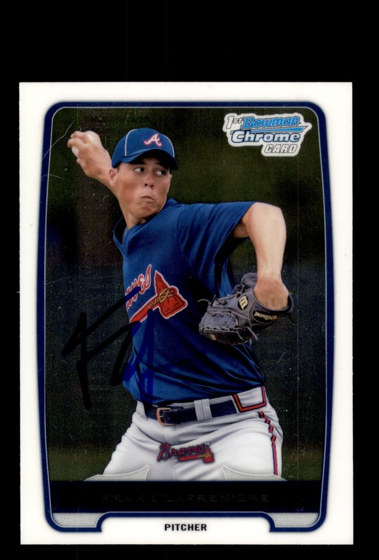 Signed Baseball Card Auto Frank Lafreniere 2012 Bowman Chrome #BCP186 Braves
