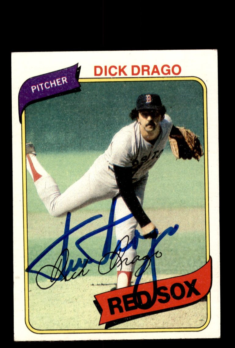 Signed Baseball Card Auto Dick Drago 1980 Topps #271 Boston Red Sox