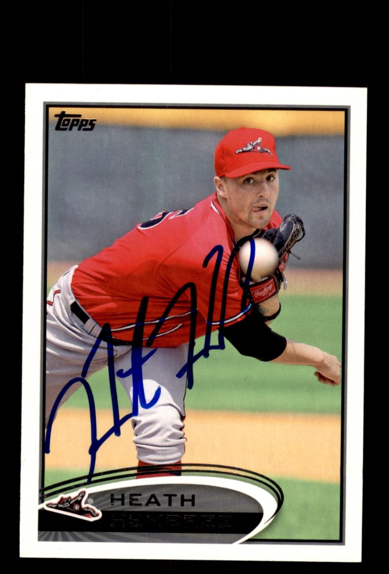 Signed Baseball Card Auto Heath Hembree 2012 Topps Pro Debut #144
