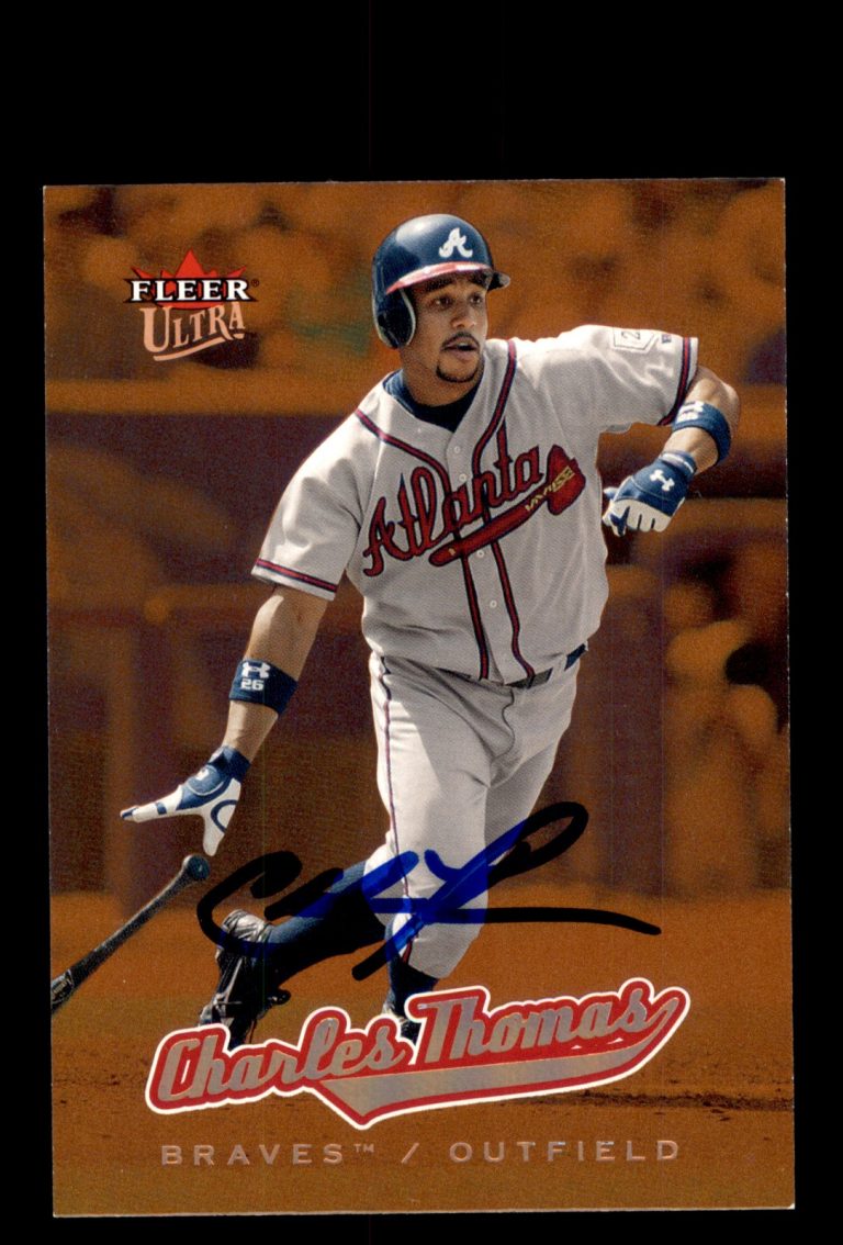 Signed Baseball Card Auto Charles Thomas 2005 Ultra #214 Atlanta Braves
