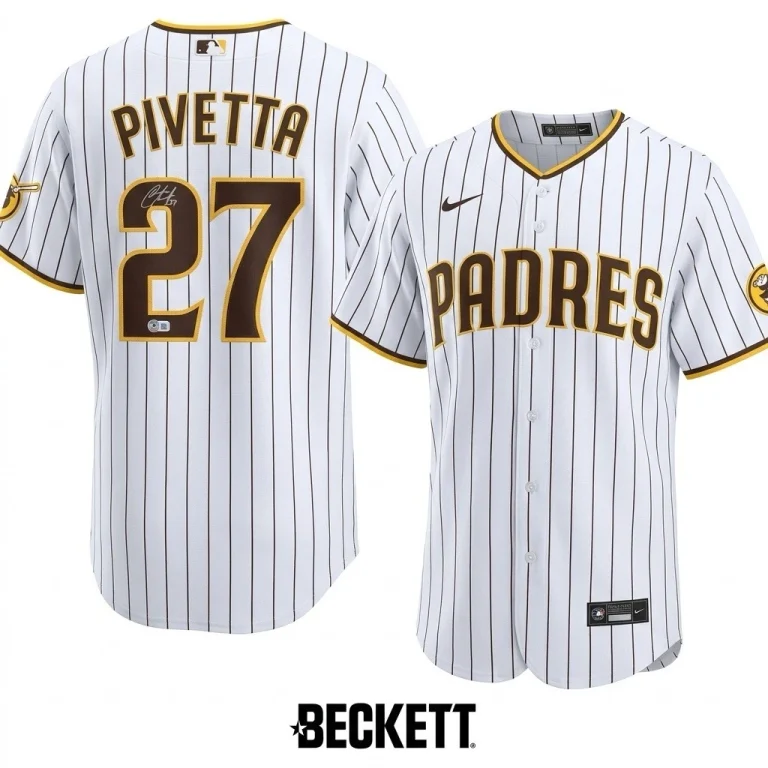 Nick Pivetta Signed Jersey San Diego Padres Autograph Beckett Authentic Padres
